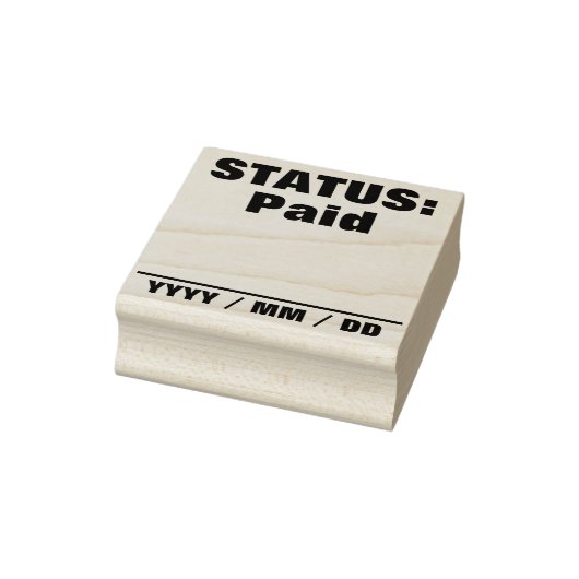 Eenvoudige "STATUS: betaald" Rubberstempel (Stempel)