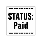 Eenvoudige "STATUS: betaald" Rubberstempel Rubberstempel (Afrduk)