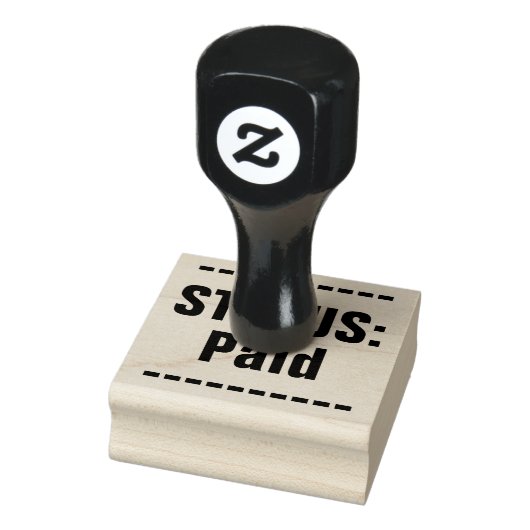 Eenvoudige "STATUS: betaald" Rubberstempel Rubberstempel (Stempel)