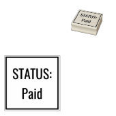 Eenvoudige "STATUS: betaald" Rubberstempel Rubberstempel (Gestempeld)