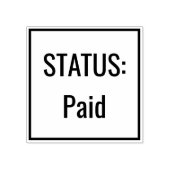 Eenvoudige "STATUS: betaald" Rubberstempel Rubberstempel (Afrduk)