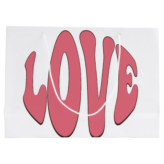 Eenvoudige, stedelijke, moderne, koele design Love Groot Cadeauzakje (Achterkant)