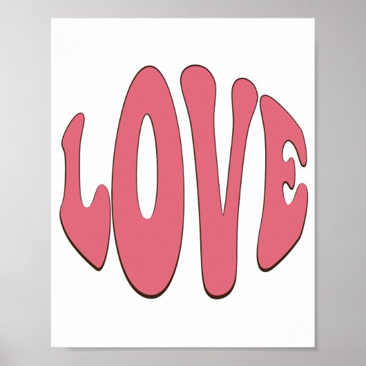 Eenvoudige, stedelijke, moderne, koele design Love Poster (Voorkant)