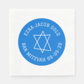 Eenvoudige ster van David Custom B'nai Bat Bar Mit Servet (Voorkant)