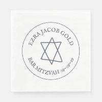 Eenvoudige ster van David Custom B'nai Bat Bar Mit