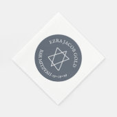 Eenvoudige ster van David Custom B'nai Bat Bar Mit Servet (Hoek)