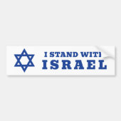 Eenvoudige ster van David. Ik sta achter Israël Bumpersticker (Voorkant)