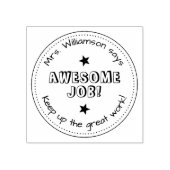 Eenvoudige sterren en persoonlijke Geweldige taakl Rubberstempel (Afrduk)