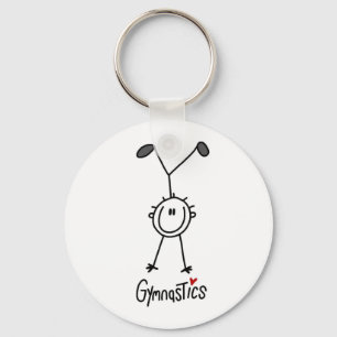 Eenvoudige Stick Figure Gymnast Sleutelhanger
