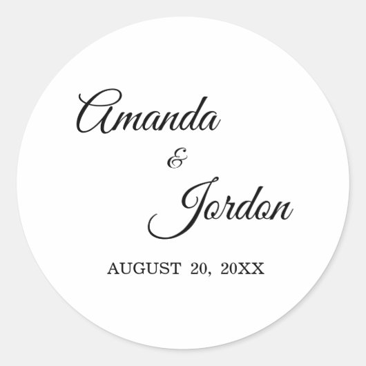 Eenvoudige Stickers voor zwart-witkalligrafie (Voorkant)