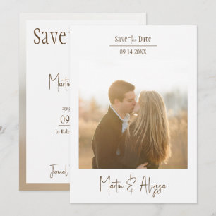 Eenvoudige Stijl Platte Save The Date Kaart