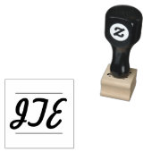 Eenvoudige stijlvolle 3 Initiaal monogram stempel (Gestempeld)