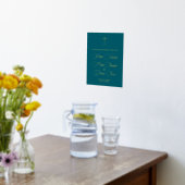 Eenvoudige Stijlvolle Blauwgroen Religieuze Drieli Folie Afdrukken (Laag (Keuken))