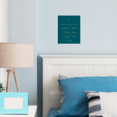 Eenvoudige Stijlvolle Blauwgroen Religieuze Drieli Folie Afdrukken (Insitu (Slaapkamer))