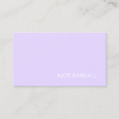 Eenvoudige stijlvolle Lavendel Beauty Salon Visitekaartje (Voorkant)