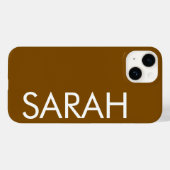 Eenvoudige Stijlvolle Moderne Klassieke Naam Bruin Case-Mate iPhone Case (Achterkant (horizontaal))