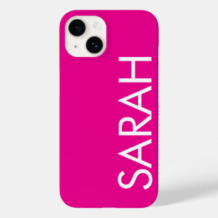Eenvoudige Stijlvolle Moderne Klassieke Naam Roze Case-Mate iPhone 14 Hoesje