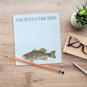Eenvoudige stijlvolle Natuur Vist Angler Fisherman Notitieblok