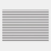 Eenvoudige, stijlvolle zwarte en witte strepen inpakpapier vel (Voorkant 2)