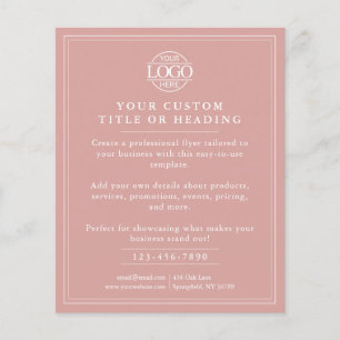 Eenvoudige Stof Roze Zakelijk Logo Promotioneel Flyer