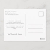 Eenvoudige strand bruiloft dank u Briefkaart (Achterkant)