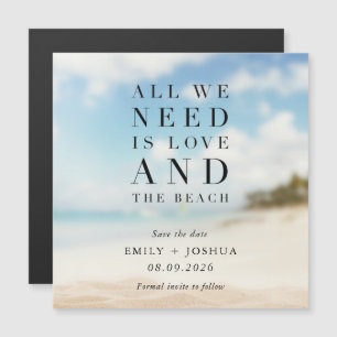 Eenvoudige strandbruiloft Save the Date