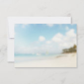 Eenvoudige strandhuwelijk RSVP kaartje (Achterkant)
