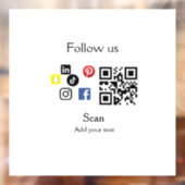 Eenvoudige streepjescode van de website van het be raamsticker (Vel 2)