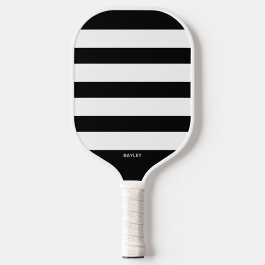 Eenvoudige strepen, elke kleur, aangepaste monogra pickleball paddle (Voorkant)