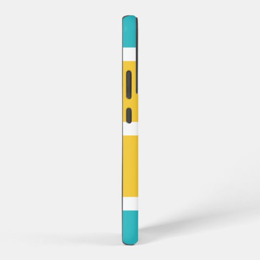 Eenvoudige strepen — Turquoise en geel Samsung Galaxy Hoesje (Rechterkant)