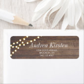 Eenvoudige String Lights en Rustic Wood  Etiket (Insitu)