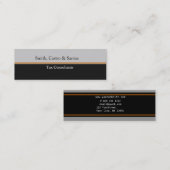 Eenvoudige Stripe Professional Functionminimalisti Mini Visitekaartje (Voorkant / Achterkant)