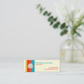 Eenvoudige Stripes New Retro-minikaarten Mini Visitekaartje (Staand voorkant)