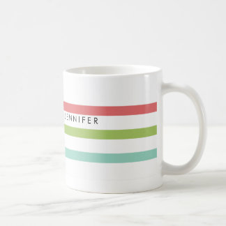 Eenvoudige Stripes Personeelsgerichte microfoon Koffiemok