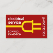 Eenvoudige stroomstekker elektrische bedrading visitekaartje (Voorkant)