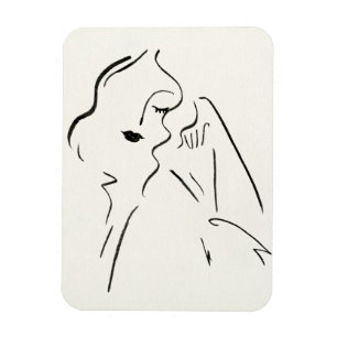 Eenvoudige studie - Schets van een dame Magneet