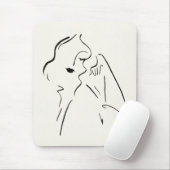 Eenvoudige studie - Schets van een dame Muismat (Met muis)