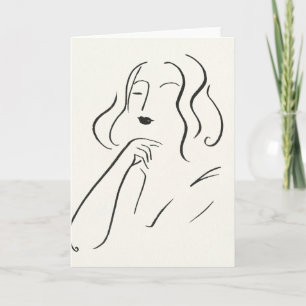 Eenvoudige studie - Schets van een vrouw Kaart