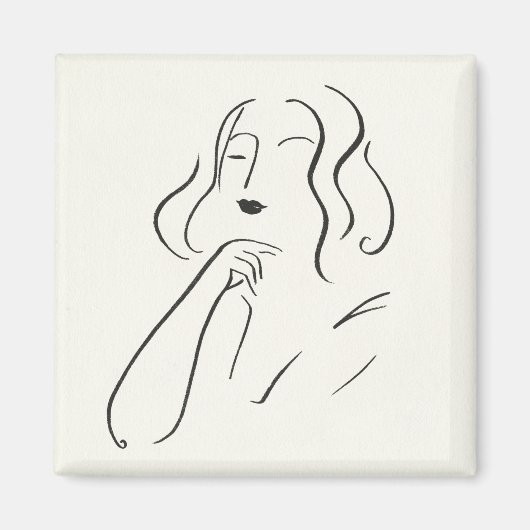 Eenvoudige studie - Schets van een vrouw Magneet (Voorkant)