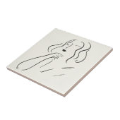 Eenvoudige studie - Schets van een vrouw Tegeltje (Zijkant)