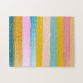 Eenvoudige stutbare Abstracte Waterverf strepen in Legpuzzel (Horizontaal)