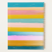 Eenvoudige stutbare Abstracte Waterverf strepen in Planner (Achterkant)