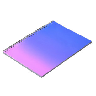 Eenvoudige Sunset Ombre Effect Roze & Blauw Notitieboek