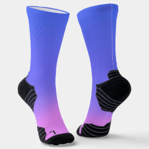 Eenvoudige Sunset Ombre Effect Roze Blauw Sokken