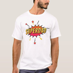 Eenvoudige Superdad Comic Retro Pop Art Shirts