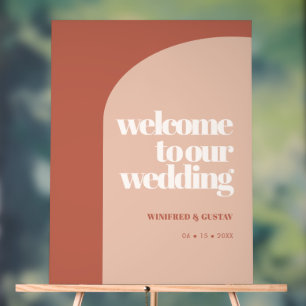 Eenvoudige taarterracotta bruiloft van de kerst acryl bord