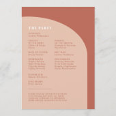 Eenvoudige taarterracotta bruiloft van de kerst programma (Achterkant)