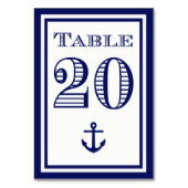 Eenvoudige tafelkaart met anker in marineblauw fra kaart (Achterkant)