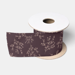 Eenvoudige Takken Herfst Kleurenpalet Plum Wine Lint