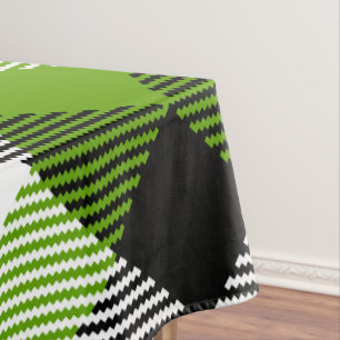 Eenvoudige Tartan Plaids Neon Green Tafelkleed